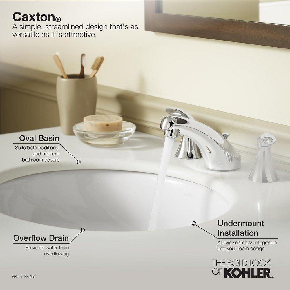 KOHLER White Undermount Bathroom Sink with Overflow 