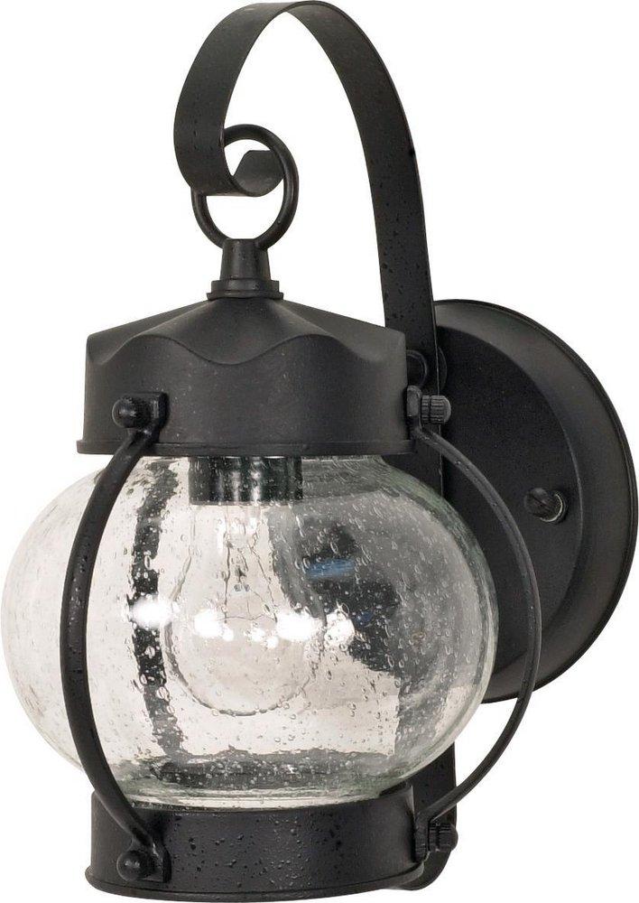 NUVO Textured Black 60W 1-Light Medium Lantern 