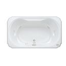 60 x 42 in. Combo Drop-In Bathtub with Center Drain in White