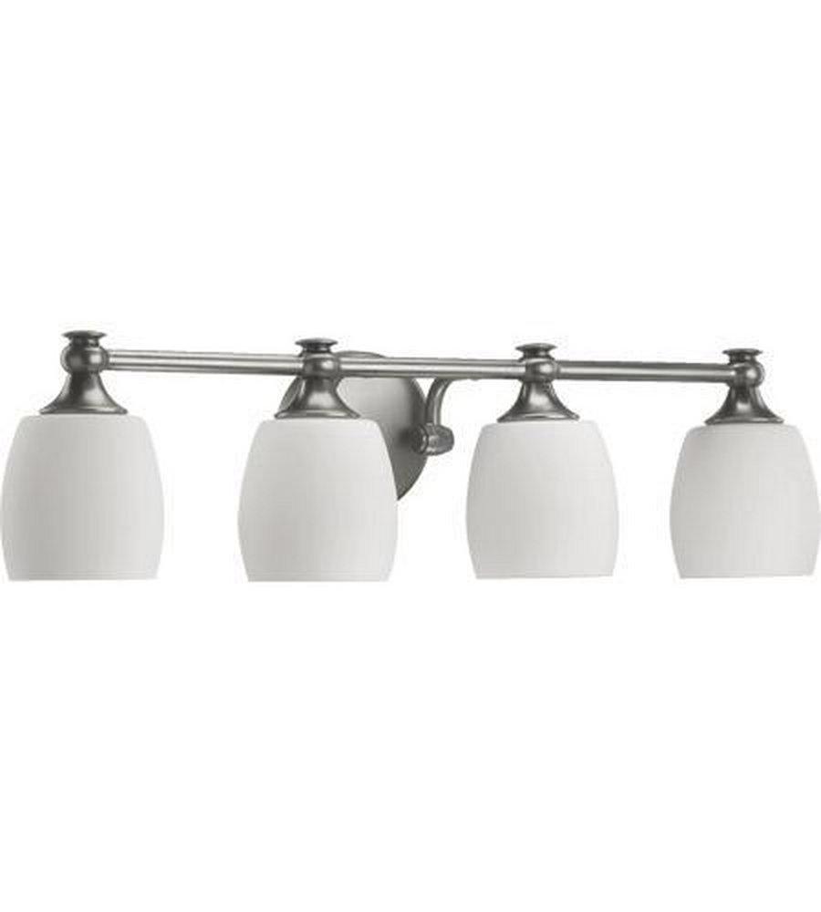 Quorum International Antique Silver 100W 4-Light Medium E-26 Base Vanity Light 