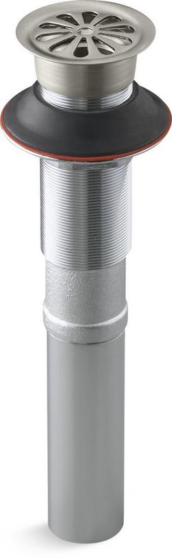 1- 1/4 in. Grid Drain (Less) Overflow Brushed Nickel