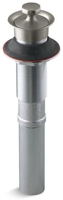 1- 1/4 in. Sink Drain with Metal Stopper and without Overflow Vibrant Brushed Nickel