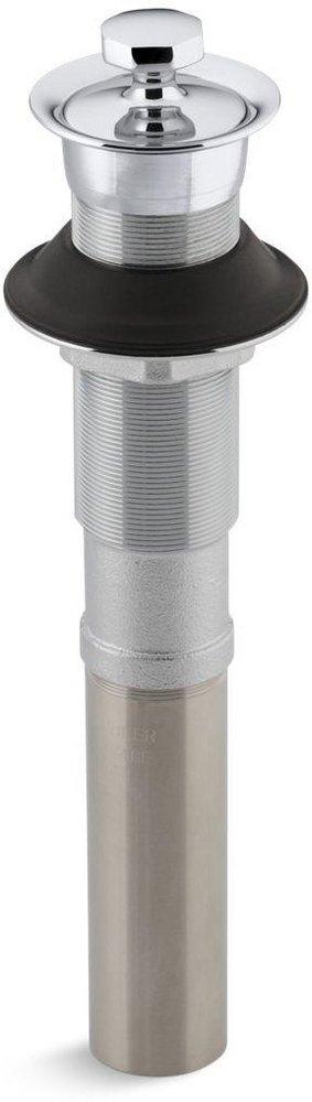 KOHLER Polished Chrome 5-1/8 in. Lavatory Sink Drain with Non-Removable Stopper (Less Overflow) 