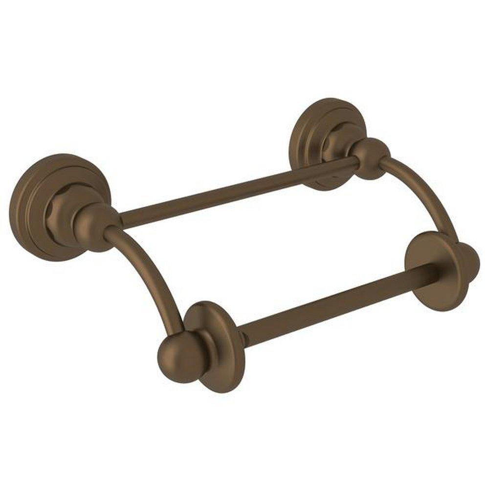 Perrin & Rowe&reg; English Bronze 6-1/4 in. Wall Mount Swing Arm Toilet Tissue Holder with Lift Arm 