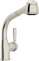 1-Hole Deckmount Bar Faucet with Single Lever Handle in Polished Nickel
