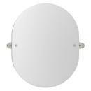 24-7/16 in. Oval Wall Mirror in Polished Nickel