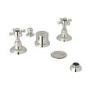 Bidet Faucet with Double Cross Handle in Polished Nickel