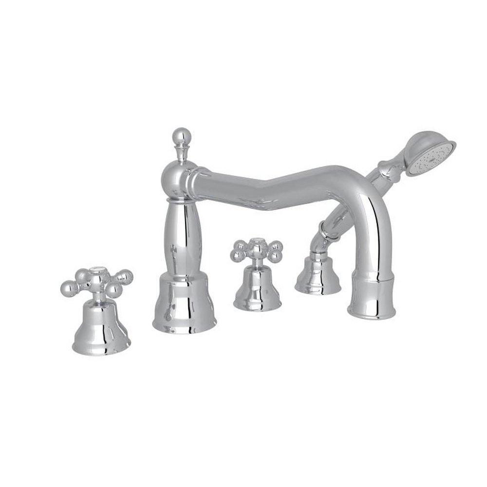 ROHL&reg; Polished Chrome Two Handle Roman Tub Faucet 