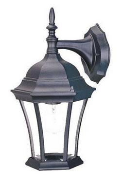 8 in. 100 W 1-Light Medium Lantern in Matte Black