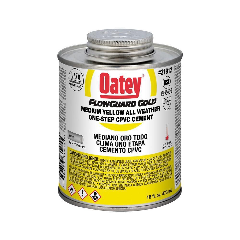 Oatey® Gold Plastic Yellow Pipe Cement 