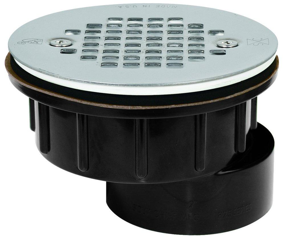 Sioux Chief Polished Brass Hub Plastic Shower Drain 