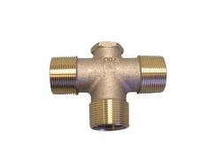 1-1/4 x 1-1/4 x 1 in. MPT x FPT Brass Universal Tank Tee