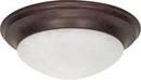 NUVO Old Bronze 3 Light 60W 17 in. Flush Mount Light 