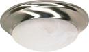 NUVO Brushed Nickel 60 W 1-Light Medium Flush Mount Ceiling Fixture Light 