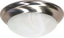 NUVO Brushed Nickel 2 Light 60W 14 in. Flush Mount Ceiling Fixture 