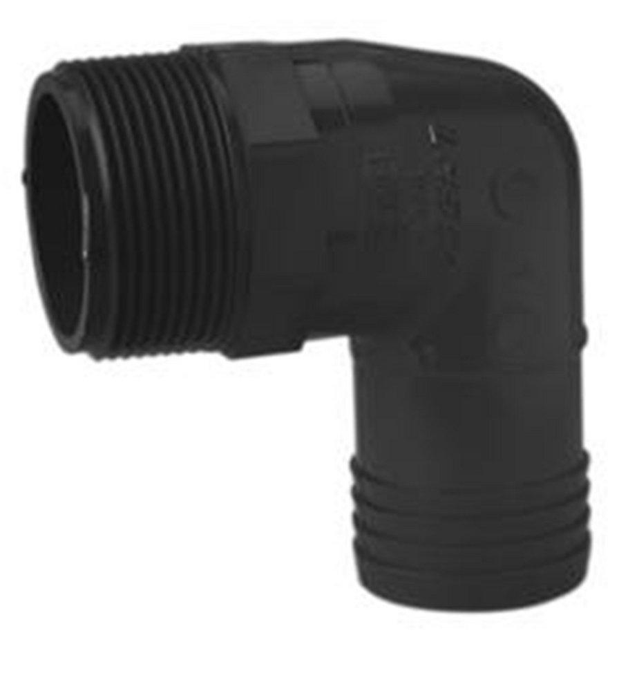 Harvard Grey Barbed x MPT PVC 90 Degree Combination Elbow 