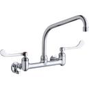 Elkay Chrome Two Handle Wristblade Wall Mount Food Service Faucet 