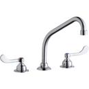 Double Wristblade Handle Deckmount Faucet in Polished Chrome