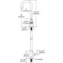 Elkay Polished Chrome Single Lever Handle Deck Mount Service Faucet 