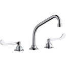 1.5 gpm 3-Hole Deck Mount Centerset Sink Faucet with Double Wristblade Handle and High Arc Spout in Polished Chrome