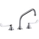 Elkay Chrome 1.5 gpm 3-Hole Deck Mount Centerset Sink Faucet with Double Wristblade Handle and High Arc Spout 