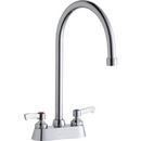 2.2 gpm Double Lever Handle Deckmount Gooseneck Utility Faucet in Polished Chrome