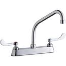 Elkay Polished Chrome Two Wristblade Handle Deck Mount Service Faucet 