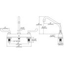 Elkay Polished Chrome Two Wristblade Handle Deck Mount Service Faucet 