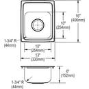 Elkay Lustrous Satin 13 x 16 in. 1 Hole Stainless Steel Single Bowl Drop-in Kitchen Sink 