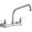 Elkay Chrome Two Handle Lever Wall Mount Food Service Faucet 