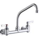 Elkay Polished Chrome Two Lever Handle Wall Mount Service Faucet 