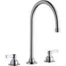 Two Lever Handle Deck Mount Service Faucet in Polished Chrome
