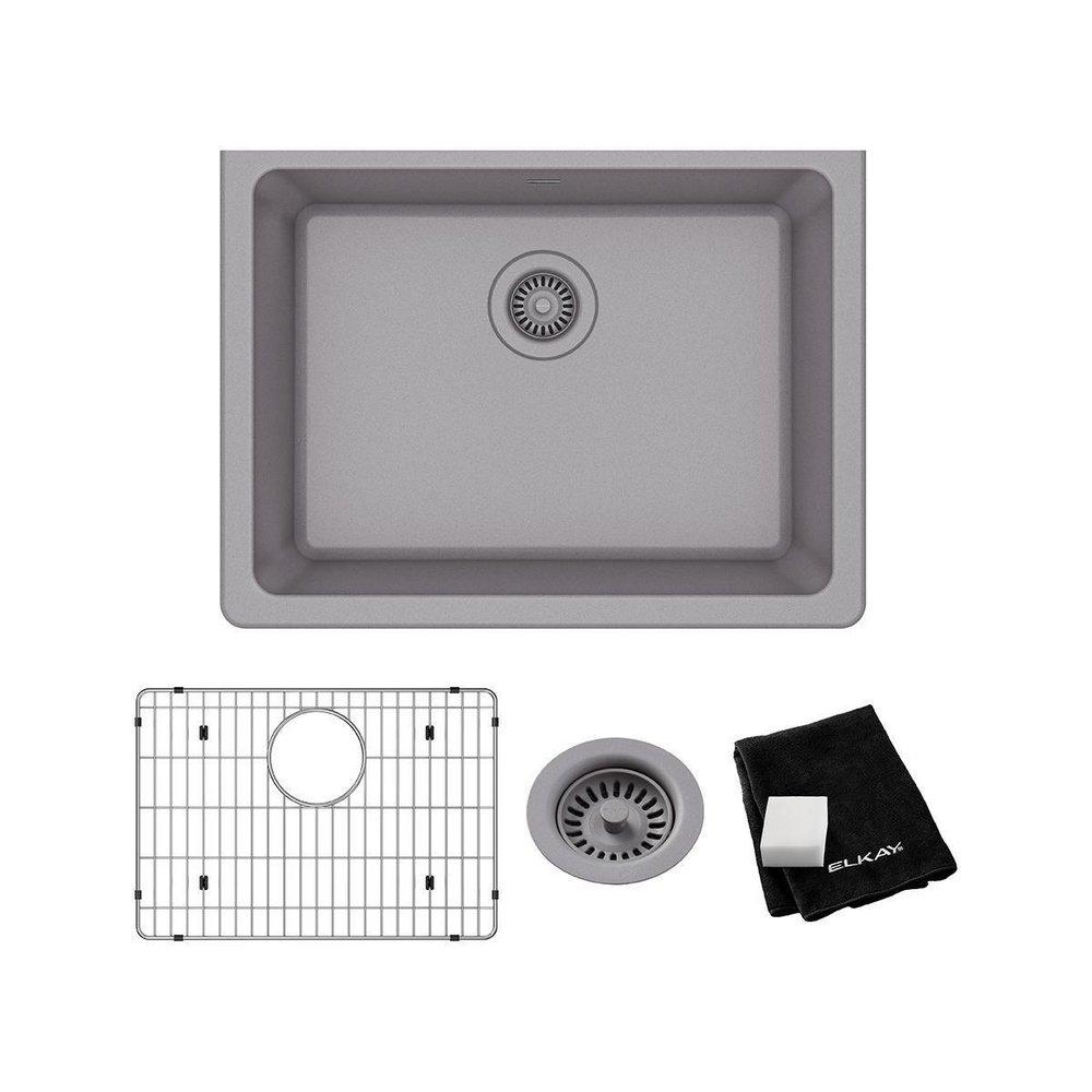 Elkay Polished Chrome Two Lever Handle Deck Mount Service Faucet 