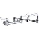 Sink Faucet with Double Wristblade Handle and 19-1/2 in. Spout Reach in Polished Chrome