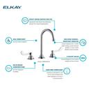 Elkay Polished Chrome Two Wristblade Handle Deck Mount Service Faucet 