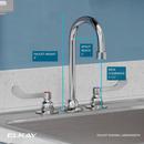 Elkay Polished Chrome Two Wristblade Handle Deck Mount Service Faucet 