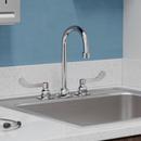 Elkay Polished Chrome Two Wristblade Handle Deck Mount Service Faucet 