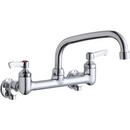 Elkay Polished Chrome Two Lever Handle Wall Mount Service Faucet 