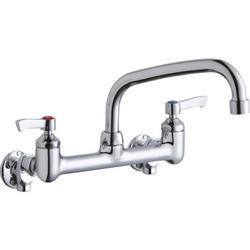 Two Lever Handle Wall Mount Service Faucet in Polished Chrome