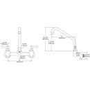 Elkay Chrome Sink Faucet with Double Lever Handle 