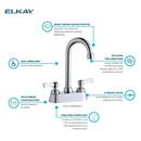 Elkay Chrome 2.2 gpm Double Lever Handle Deckmount Commercial Faucet 