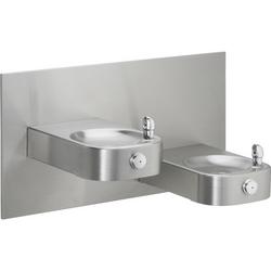 Heavy- Duty Vandal Resistant ADA Bi- Level Drinking Fountain Stainless Steel