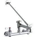 Elkay Polished Chrome Two Handle Lever Wall Mount Service Faucet 