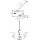 Elkay Polished Chrome Two Handle Lever Wall Mount Service Faucet 