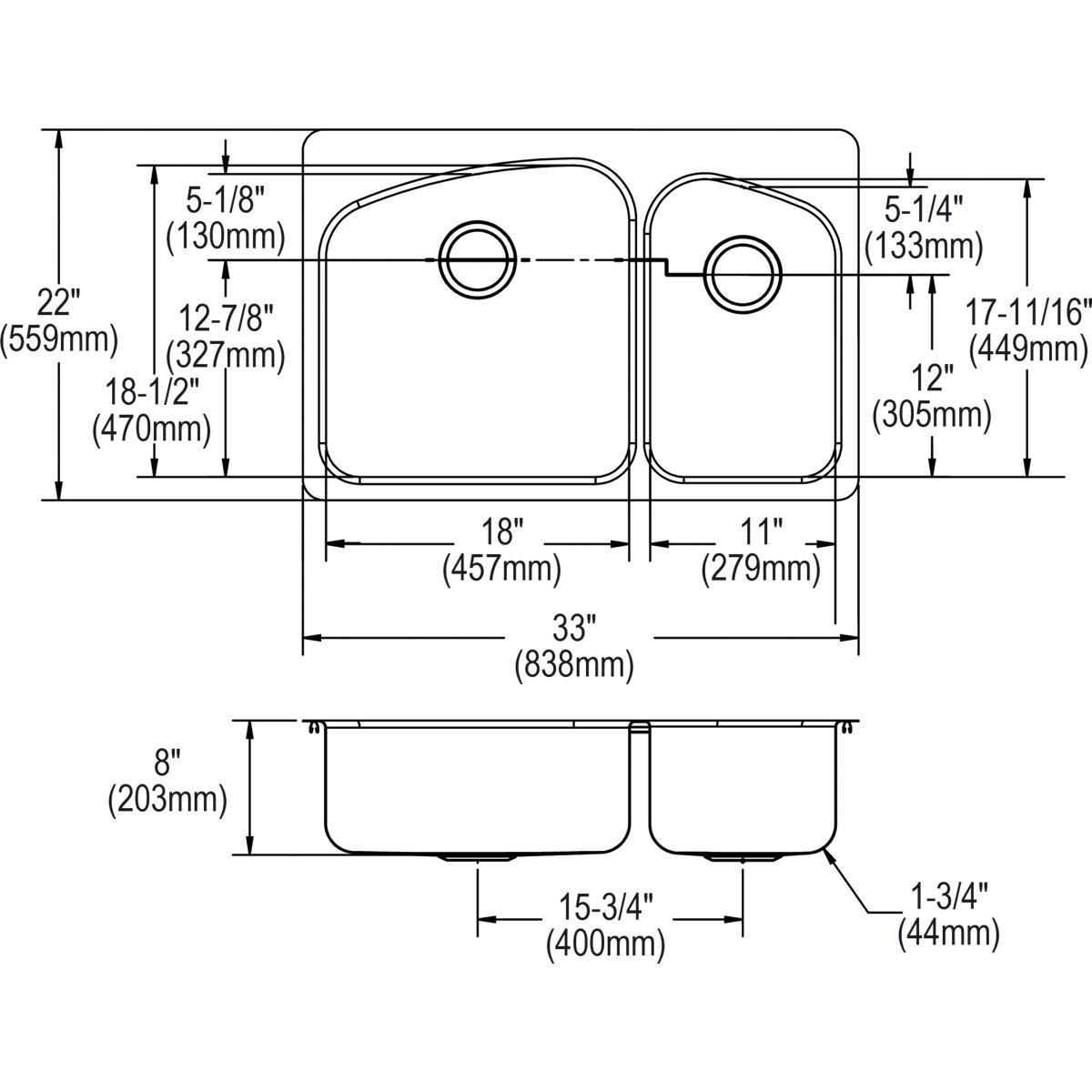 Elkay Chrome *CVR* California Energy Commission Registered Lead Law Compliant 1.5 WM 8 TUBE 8 SPT 