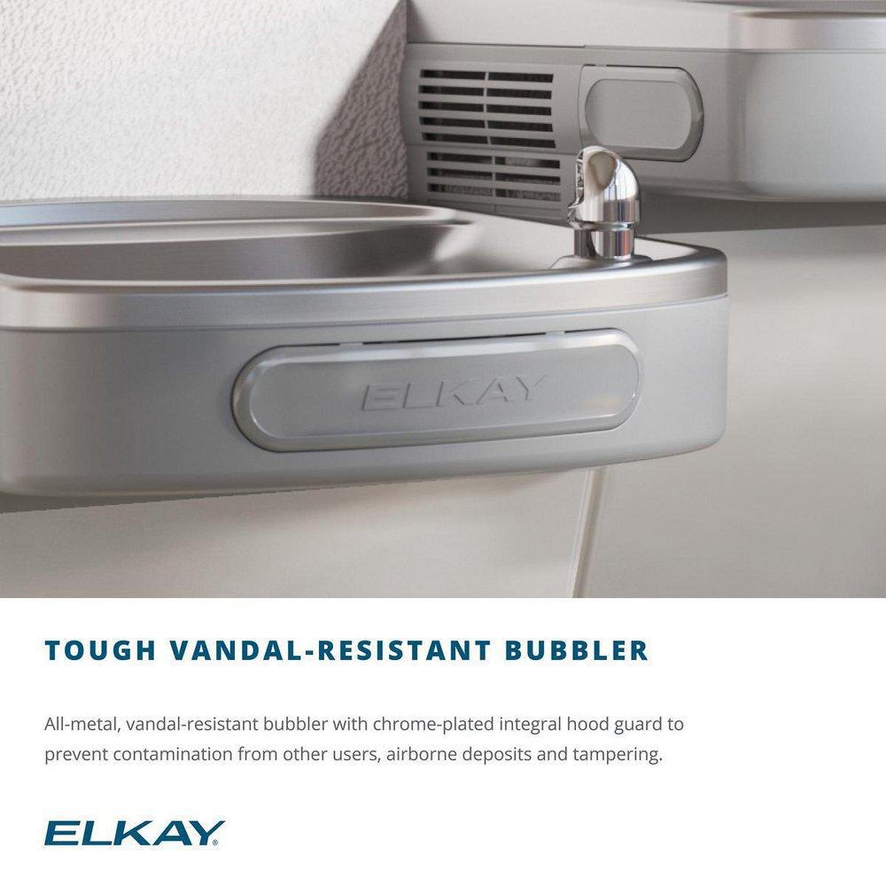 Elkay Stainless Steel 25-5/16 in. 8 gph Filtered Bi-Level Vandal Resistant Cooler 