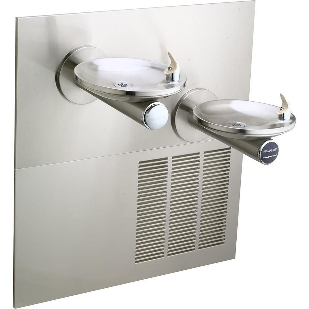 Elkay Stainless Steel 2-Level Sensor-Operated Drinking Fountain 