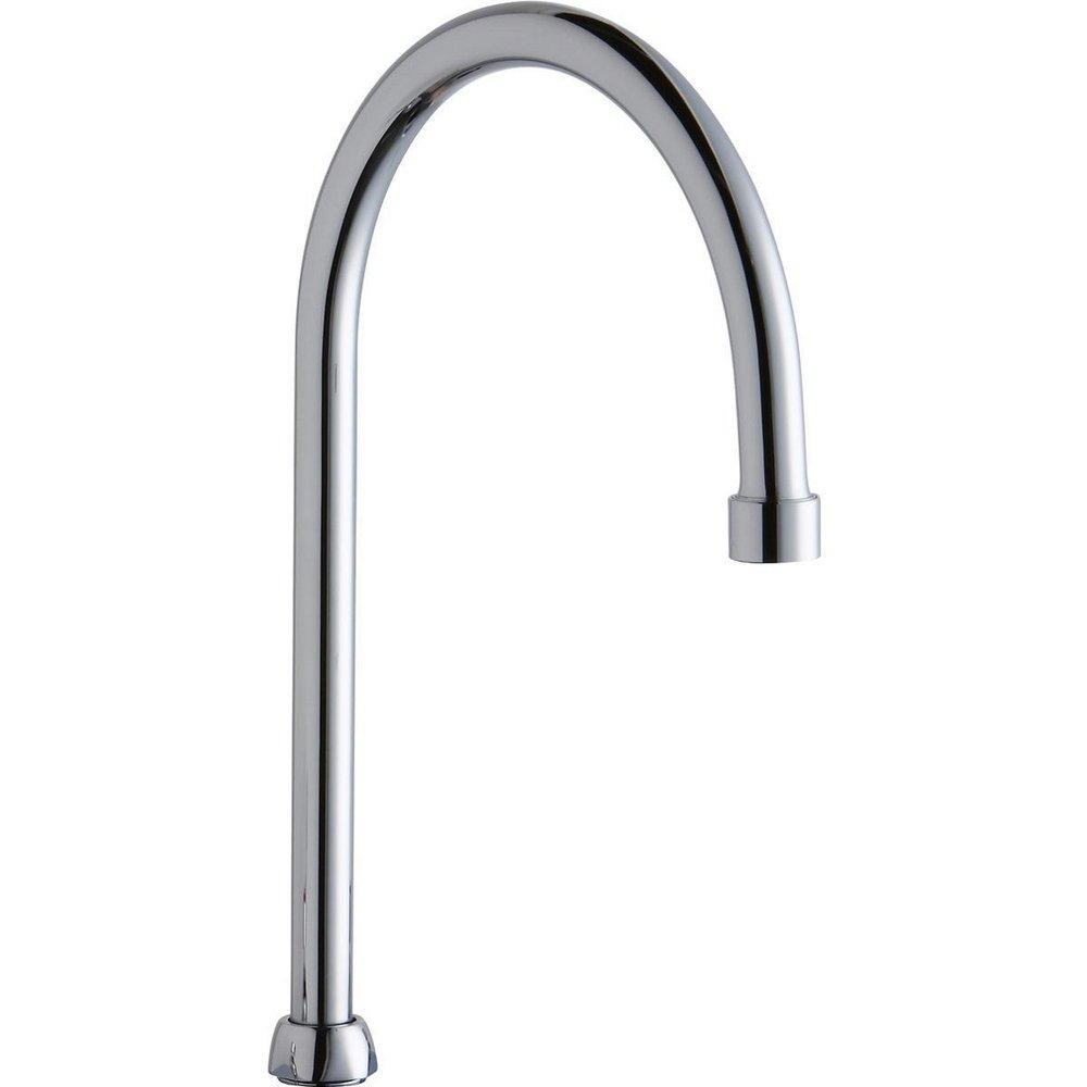 Elkay Polished Chrome Kitchen Faucet with Gooseneck Spout with Lever Handle 