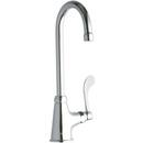 Single Wristblade Handle Deck Mount Service Faucet in Polished Chrome
