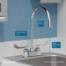 Elkay Polished Chrome Two Wristblade Handle Deck Mount Service Faucet 